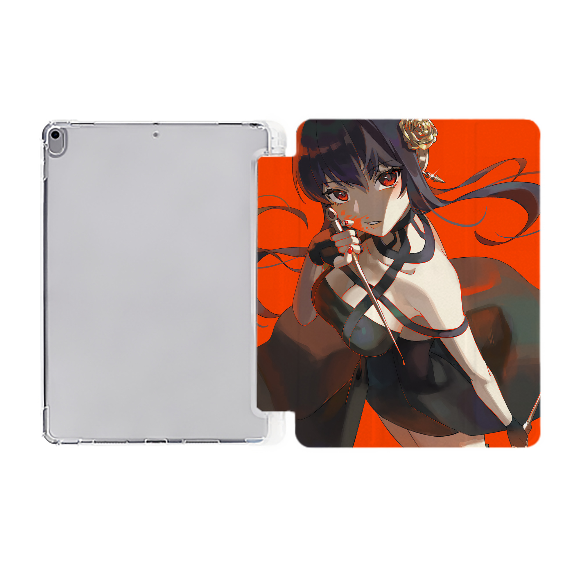 （画像用） SPY×FAMILY间谍家家酒 IPad ケース ペン収納付き 三つ折りスタンド PUレザー×シリコン 対応機種9.5/10.5/10.9インチ